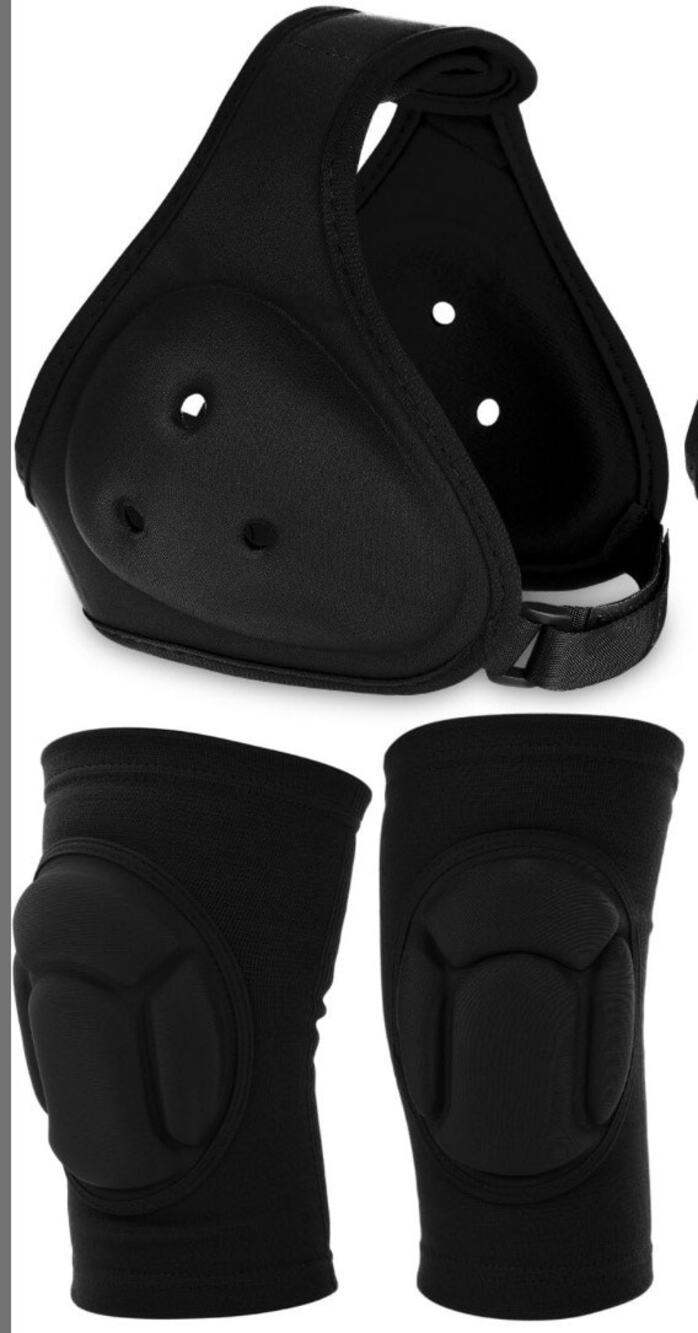3 Pcs Wrestling Headgear Knee Pads For Kids Youth, Small. BB6.